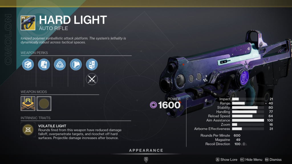Destiny 2 Hard Light